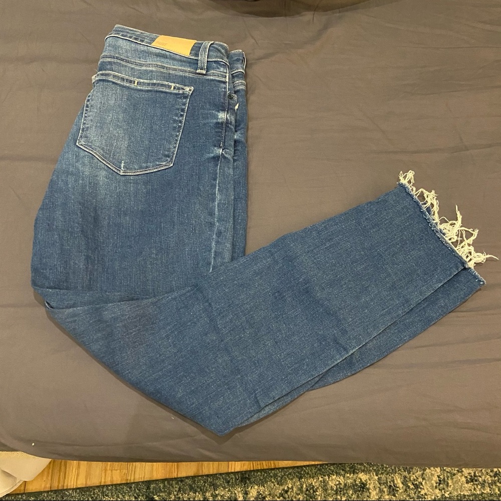 Paige Verdugo Raw Hem Ankle Skinny Jeans